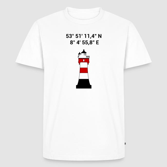 Motiv "Leuchtturm Roter Sand" gedruckt auf T-Shirt