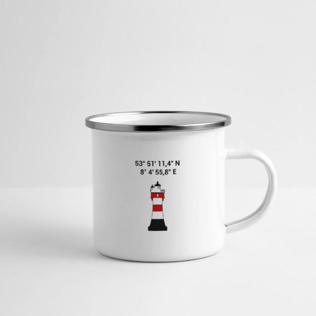 Motiv "Leuchtturm Roter Sand" gedruckt auf Tasse