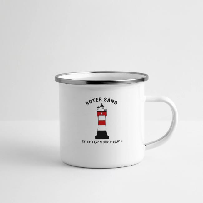 Motiv "Leuchtturm Roter Sand" gedruckt auf Tasse