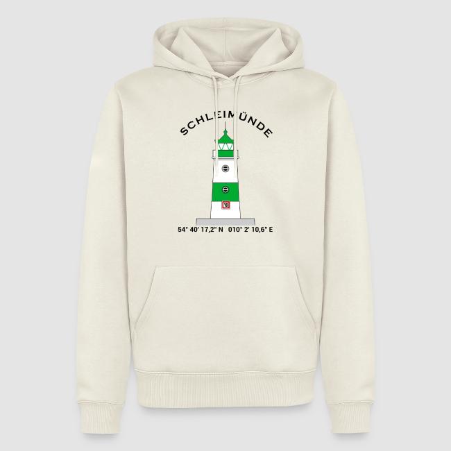 Motiv "LeuchtturmSchleimünde" gedruckt auf Hoodie