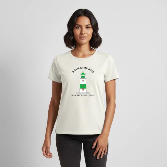 Motiv "LeuchtturmSchleimünde" gedruckt auf T-Shirt