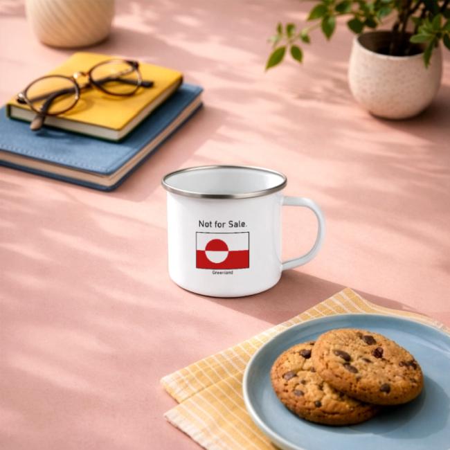 Motiv "Greenland - Not for Sale" gedruckt auf Tasse